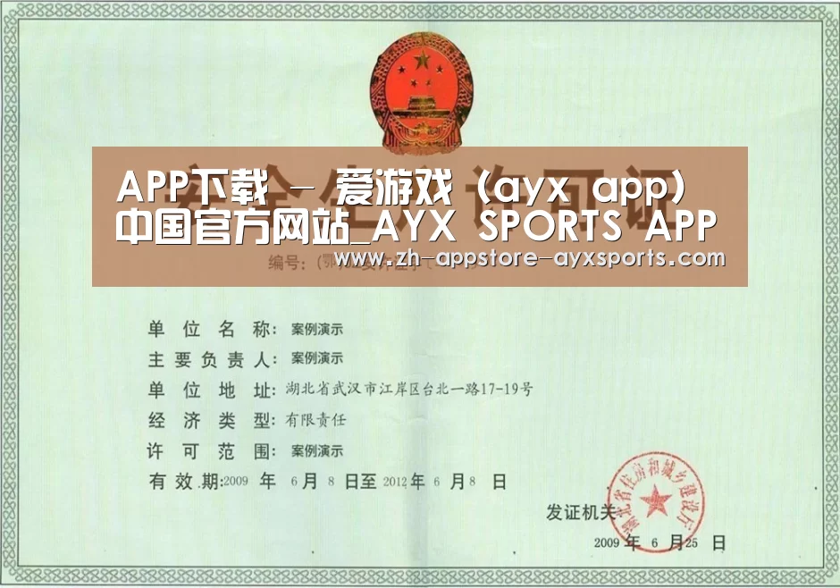 爱游戏体育荣誉证书三
